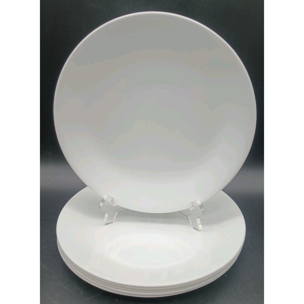 Corelle Winter Frost White 8.5" Glass Salad Plate (Set of 6) Lightweight